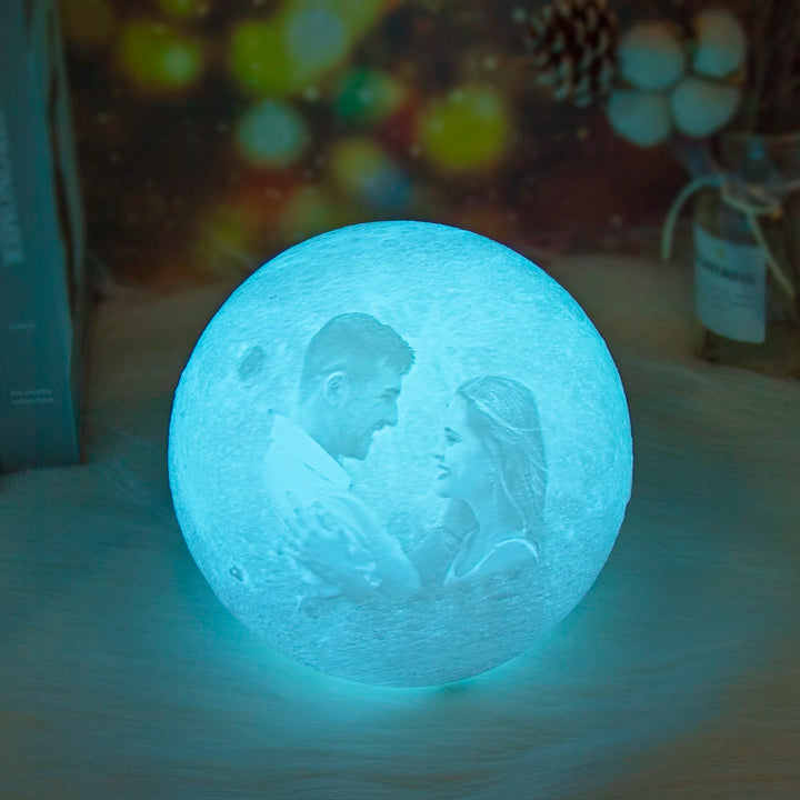 Personalized 3D Printing Moon Lamp Customized Photo Text Night Light