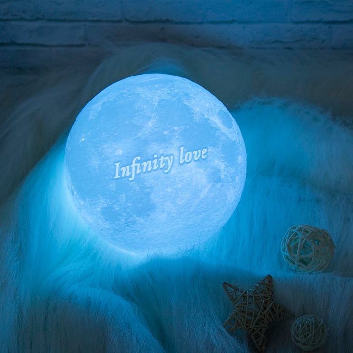 Personalized 3D Printing Moon Lamp Customized Photo Text Night Light