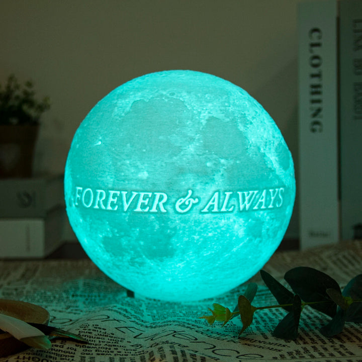 Personalized 3D Printing Moon Lamp Customized Photo Text Night Light