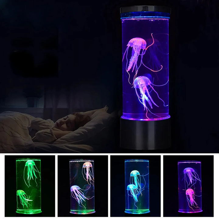 Color Changing Jellyfish Lamp Usb/Battery Powered Table Night Light