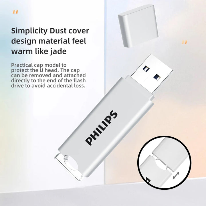 Philips USB Flash Drive 2.0, 64GB, Storage Expansion for Photos, Videos, Music, Files