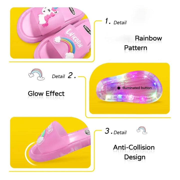 Children‘s Boys Girls Slippers Lighted Fashion