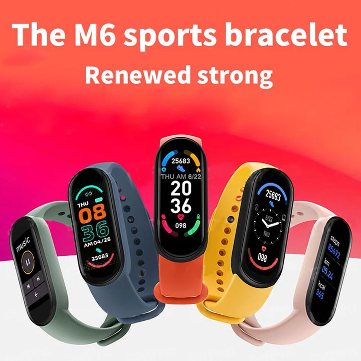 M6 Smart Watch Band  Monitor Waterproof Multi-function Watches