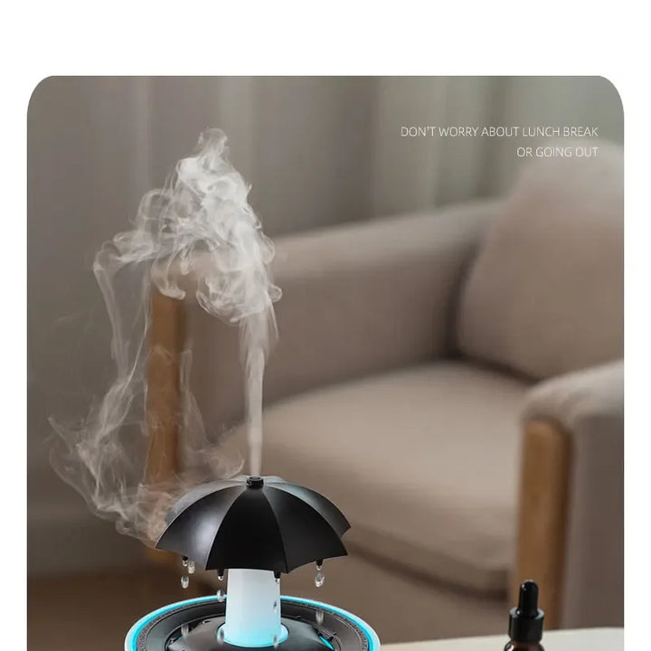 Creative Umbrella Water Drop Air Humidifier with Colorful Light Raindrop