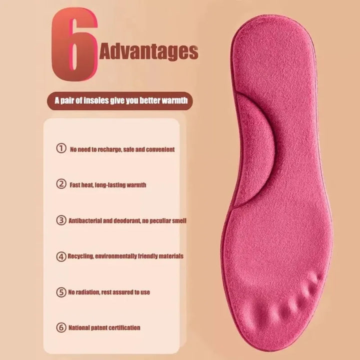 4D Massage Warm pile Shoes Insoles Super Soft Latex Sports Insole