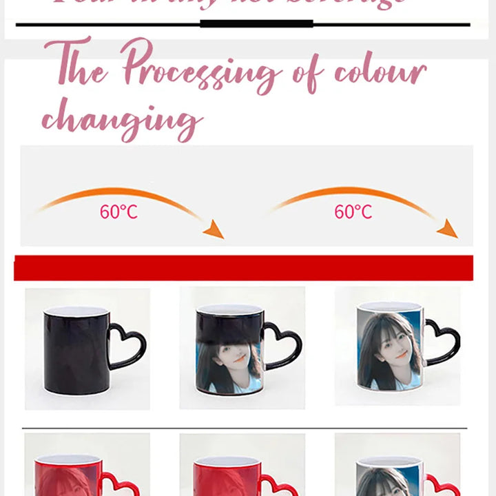 Personalised Magic Mugs Custom Colour Changing Cup Heat Activated Any Image Photo Or Text Printed On Mug Dad Mothers Day Gift