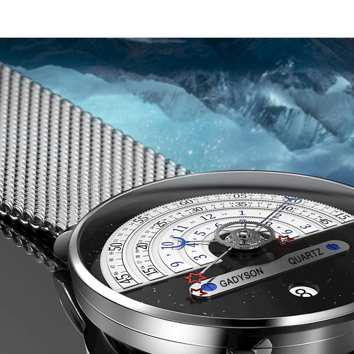 Exclusive stainless steel wristwatch