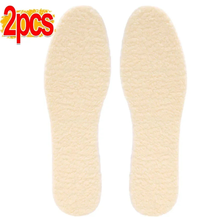 Natural lamb fleece insoles men women Winter