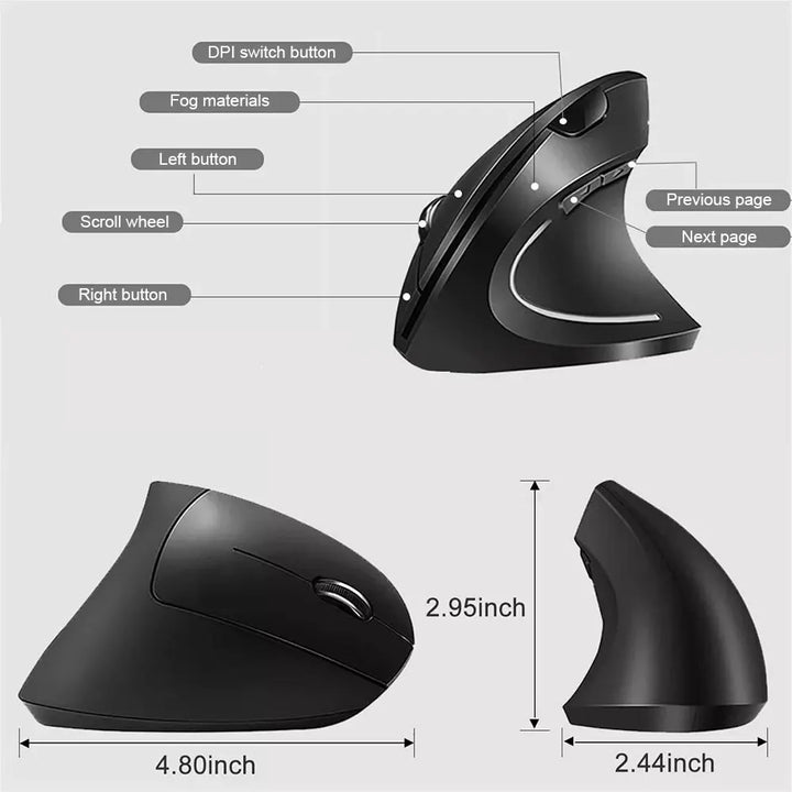 Vertical Mouse Ergonomic 2.4GHz Wireless