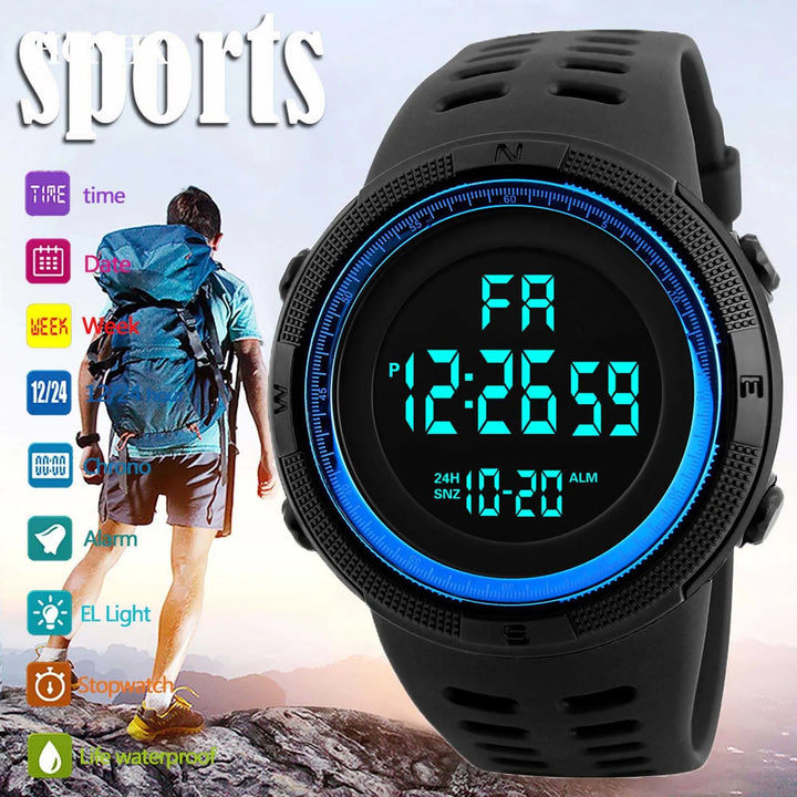 Watch For Mens  Sports Watches Luminous Multifunction LED