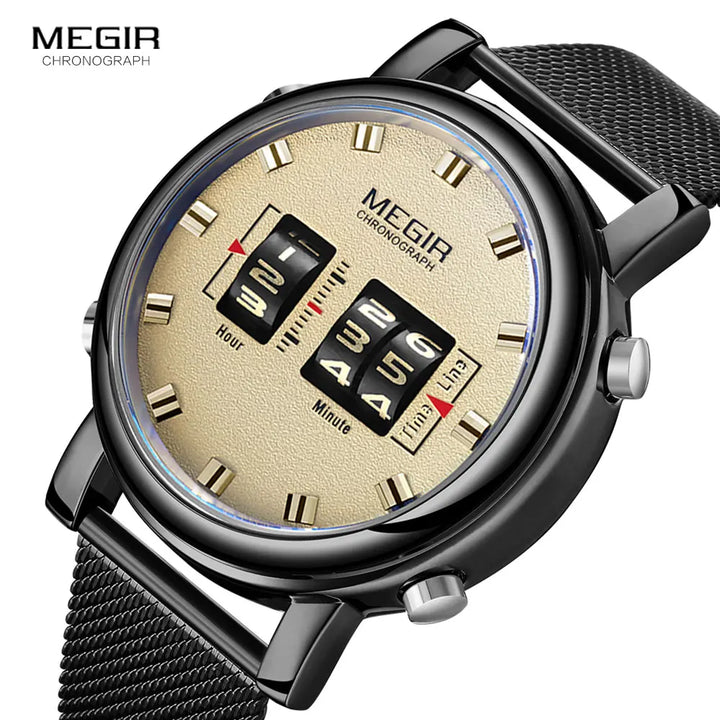 Men's Watch Fashion Stainless Steel Mesh Strap Wristwatch