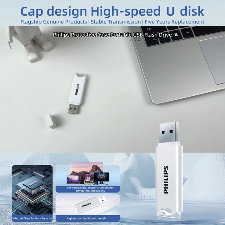 Philips USB Flash Drive 2.0, 64GB, Storage Expansion for Photos, Videos, Music, Files