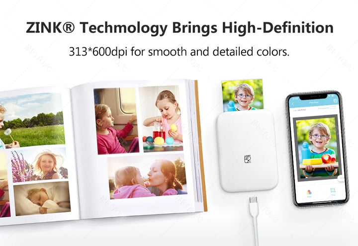 MT53 Color Photo Wifi Printer Portable Mobile Phone Mini Bluetooth