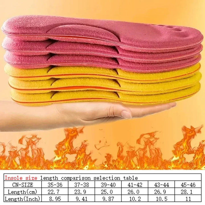 4D Massage Warm pile Shoes Insoles Super Soft Latex Sports Insole