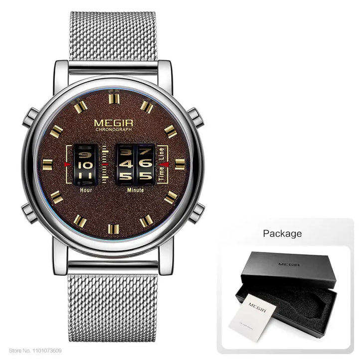 Men's Watch Fashion Stainless Steel Mesh Strap Wristwatch