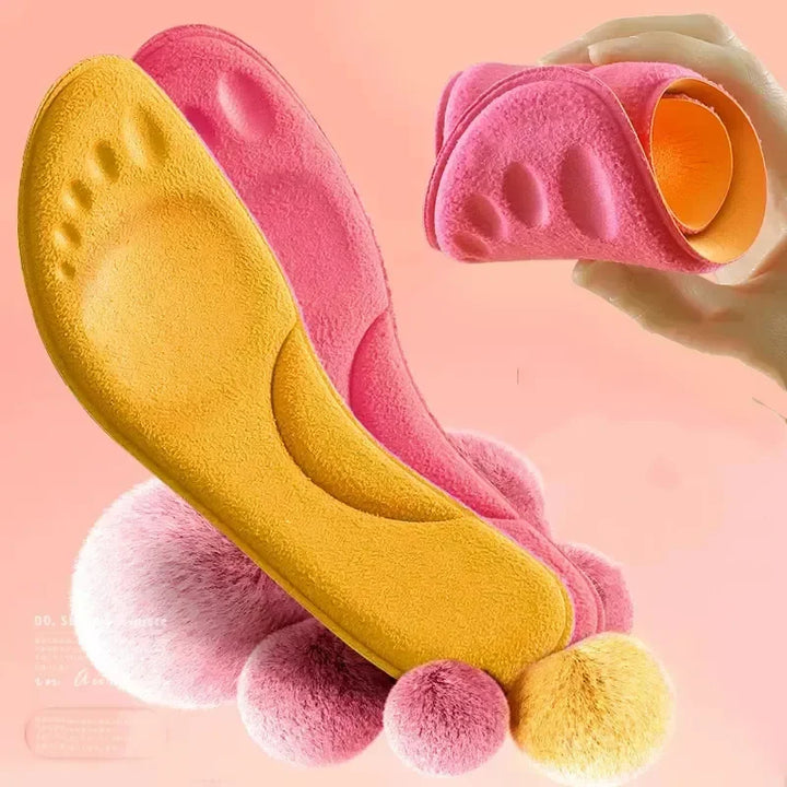 4D Massage Warm pile Shoes Insoles Super Soft Latex Sports Insole