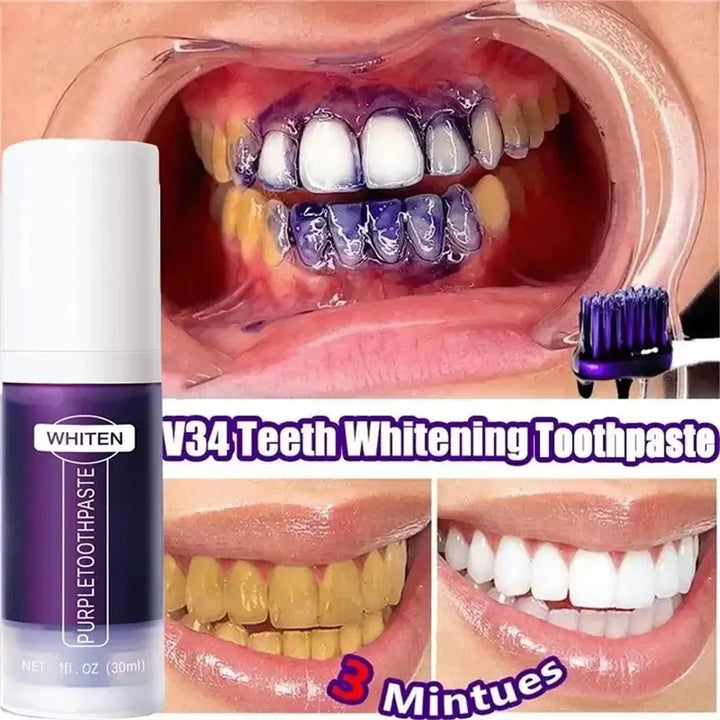 V34 Teeth Whitening Toothpaste 5D Tooth Whitener Strips Oral