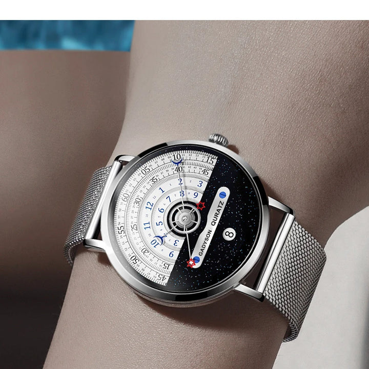 Exclusive stainless steel wristwatch