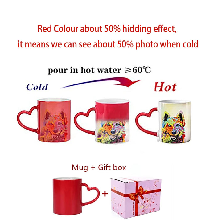 Personalised Magic Mugs Custom Colour Changing Cup Heat Activated Any Image Photo Or Text Printed On Mug Dad Mothers Day Gift