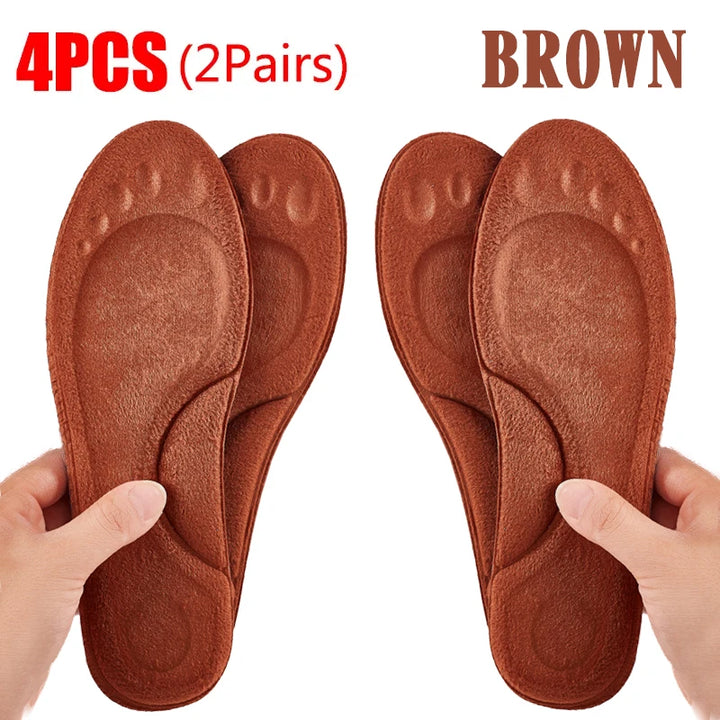 4D Massage Warm pile Shoes Insoles Super Soft Latex Sports Insole