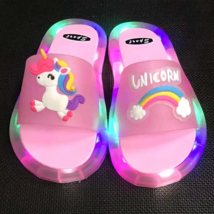 Children‘s Boys Girls Slippers Lighted Fashion