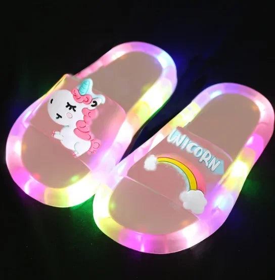 Children‘s Boys Girls Slippers Lighted Fashion