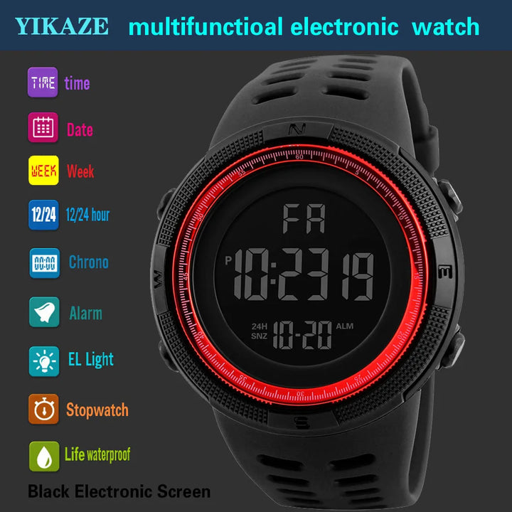 Watch For Mens  Sports Watches Luminous Multifunction LED