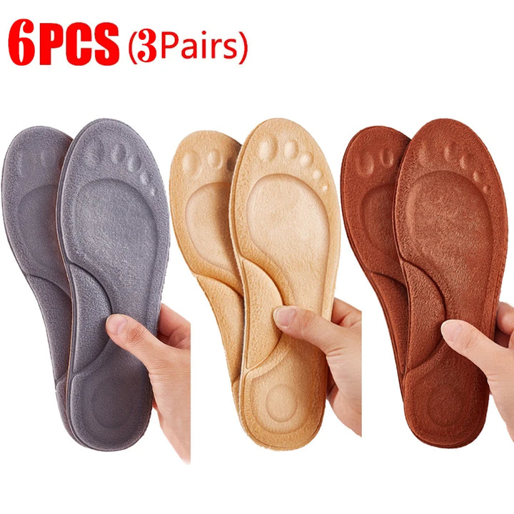 4D Massage Warm pile Shoes Insoles Super Soft Latex Sports Insole