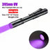 UV Flashlight 365nm Ultraviolet Torch With Pen Clip Portable AAA