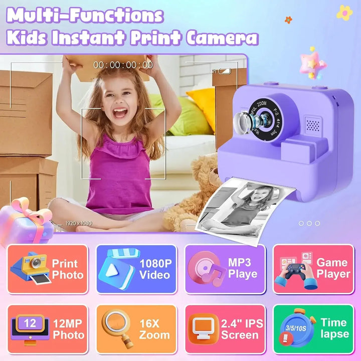 Children's Digital Instant Print Camera