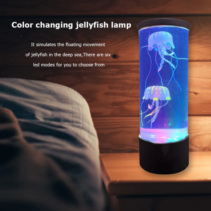 Color Changing Jellyfish Lamp Usb/Battery Powered Table Night Light