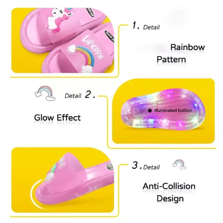 Children‘s Boys Girls Slippers Lighted Fashion