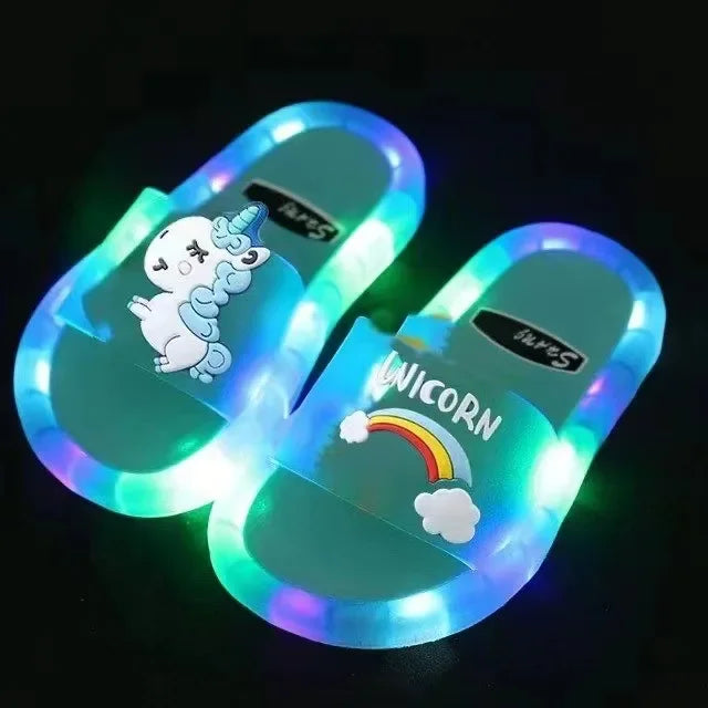 Children‘s Boys Girls Slippers Lighted Fashion