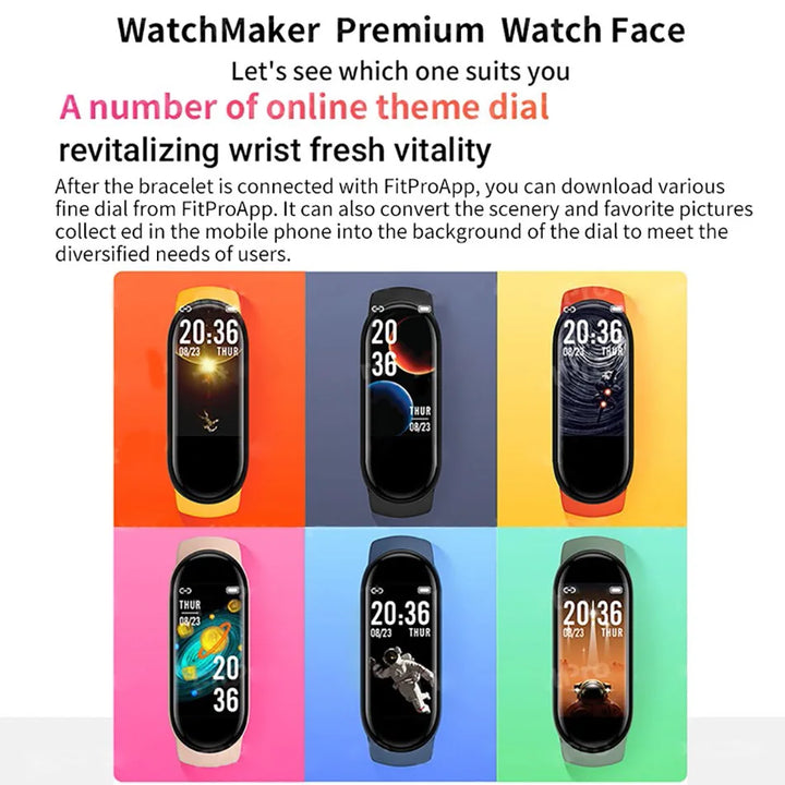 M6 Smart Watch Band  Monitor Waterproof Multi-function Watches