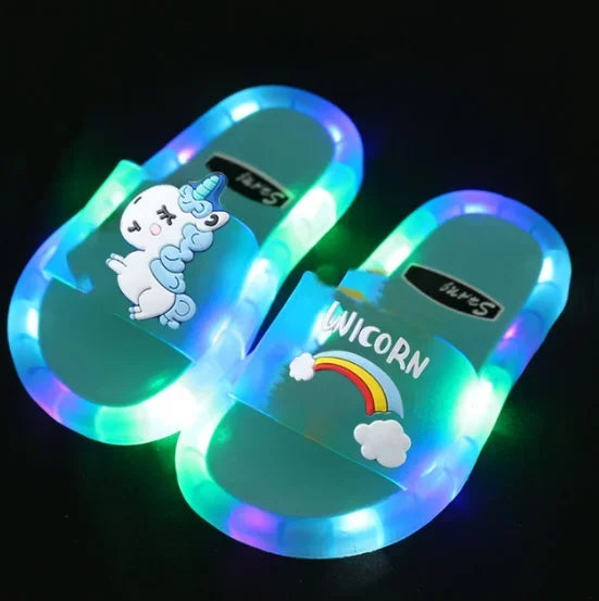 Children‘s Boys Girls Slippers Lighted Fashion