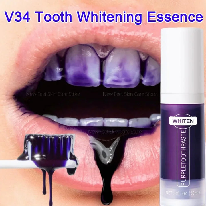 V34 Teeth Whitening Toothpaste 5D Tooth Whitener Strips Oral