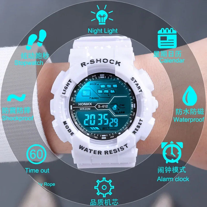 R-Shock  Watch Large Dial Waterproof Luminous