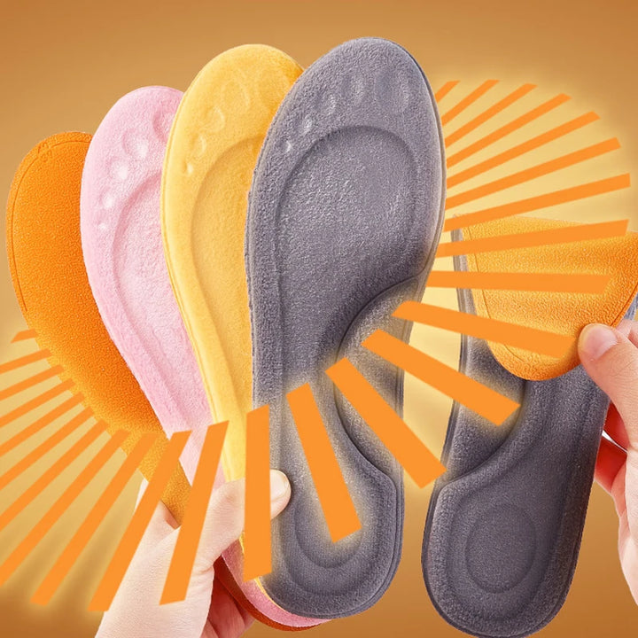 4D Massage Warm pile Shoes Insoles Super Soft Latex Sports Insole