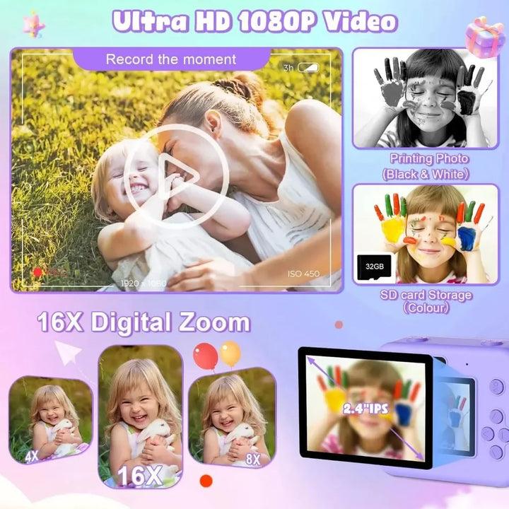 Children's Digital Instant Print Camera