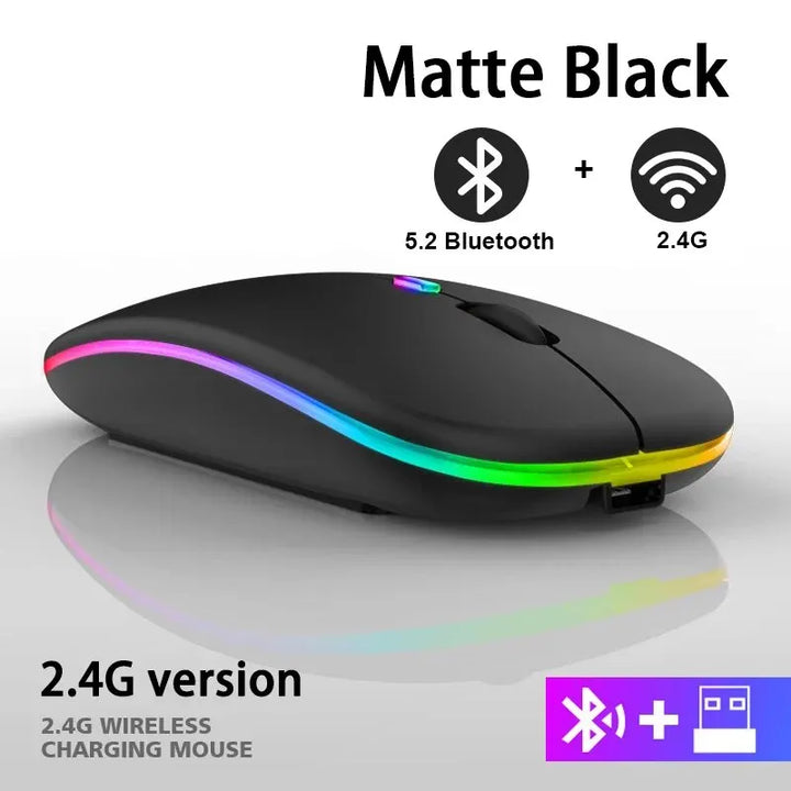 Mouse Wireless RGB Rechargeable Bluetooth