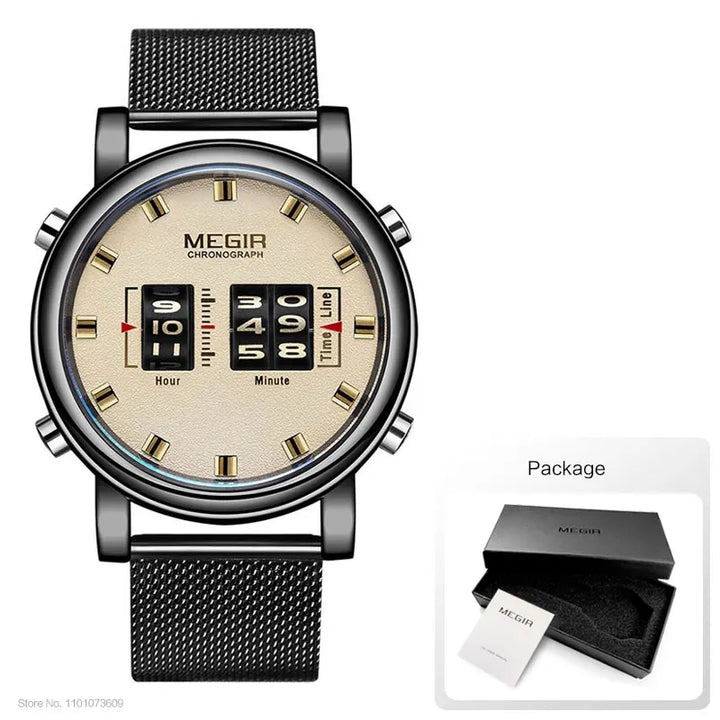 Men's Watch Fashion Stainless Steel Mesh Strap Wristwatch