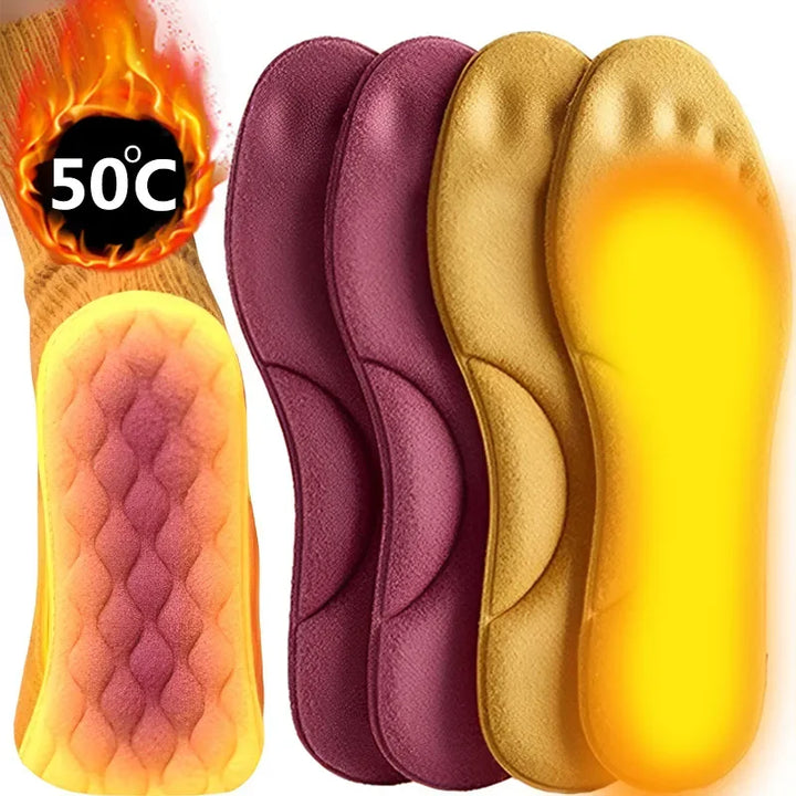 4D Massage Warm pile Shoes Insoles Super Soft Latex Sports Insole