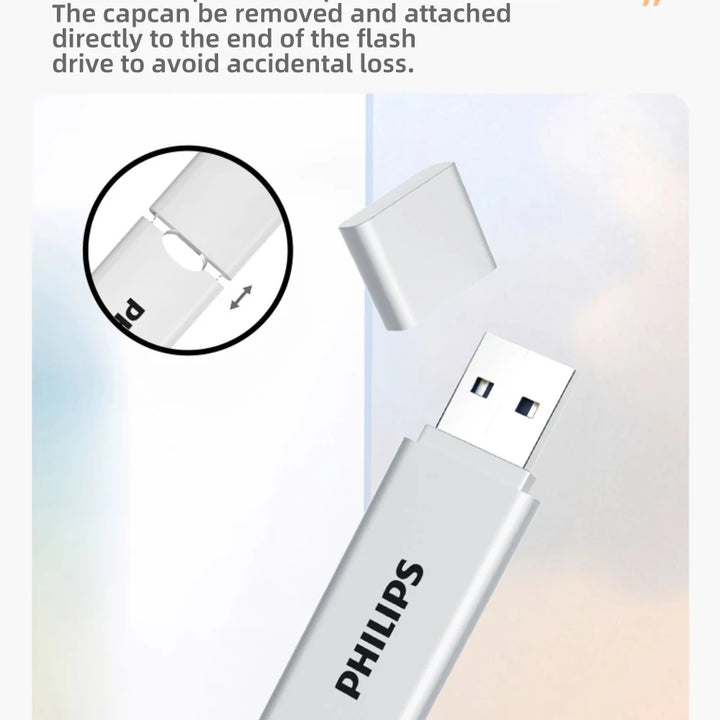 Philips USB Flash Drive 2.0, 64GB, Storage Expansion for Photos, Videos, Music, Files