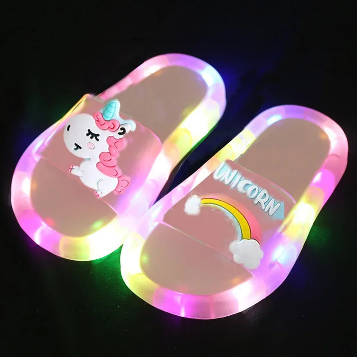 Children‘s Boys Girls Slippers Lighted Fashion