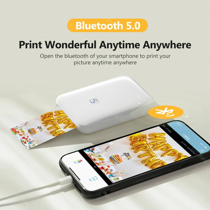 MT53 Color Photo Wifi Printer Portable Mobile Phone Mini Bluetooth