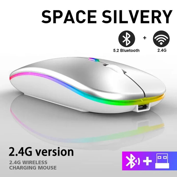 Mouse Wireless RGB Rechargeable Bluetooth