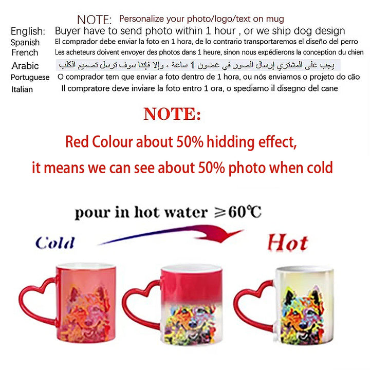 Personalised Magic Mugs Custom Colour Changing Cup Heat Activated Any Image Photo Or Text Printed On Mug Dad Mothers Day Gift