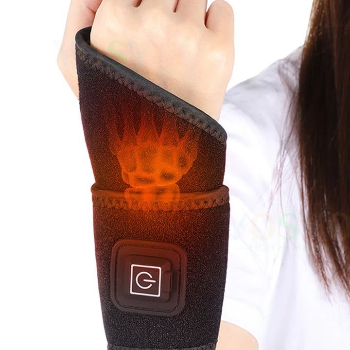 Electrically Heated Wrist Support sleeve Adjustable Wrist guard Breathable