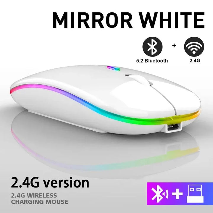 Mouse Wireless RGB Rechargeable Bluetooth