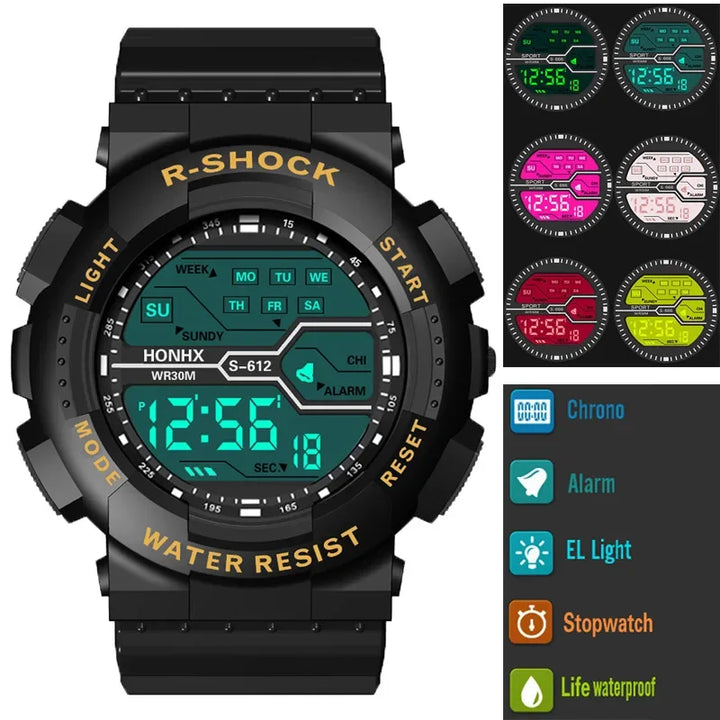 R-Shock  Watch Large Dial Waterproof Luminous